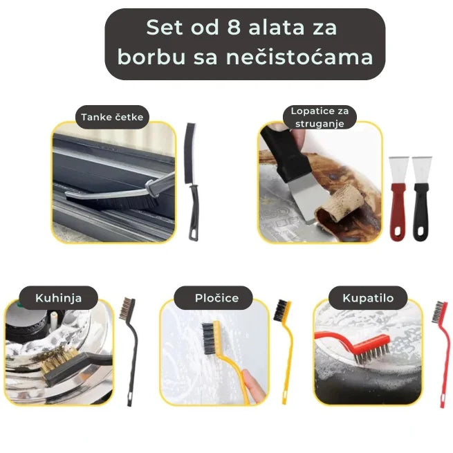 8 u 1 set za čišćenje nepristupačnih površina
